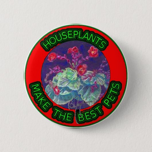 Houseplant-Haustiere Button (Vorderseite)