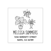 Houseplants Hobby Address Gummistempel (Prägung)