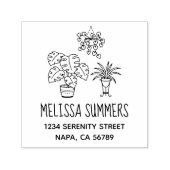 Houseplants Hobby Address Permastempel (Design)