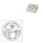 Houseplants Hobby Round Address Gummistempel (Stempel)
