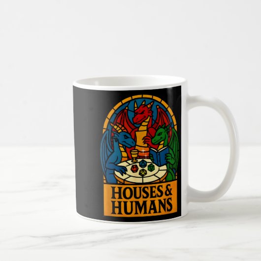 Houses And Humans Funny Rpg Nerdy Gamers Men Women Kaffeetasse (Rechts)