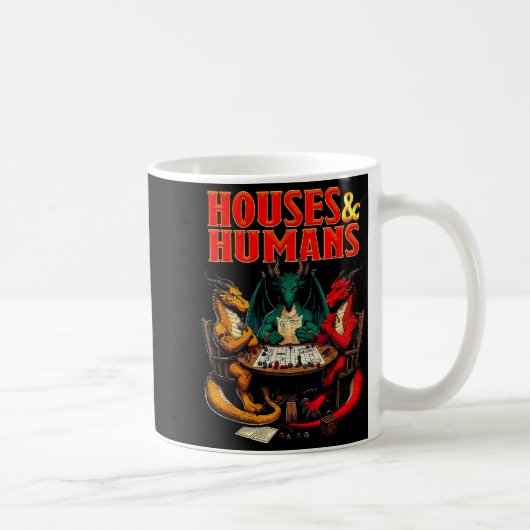 Houses And Humans Funny Tabletop Rpg Dice Game Par Kaffeetasse (Rechts)