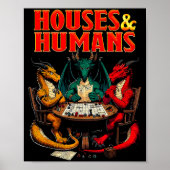 Houses And Humans Funny Tabletop Rpg Dice Game Par Poster (Vorne)