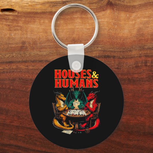Houses And Humans Funny Tabletop Rpg Dice Game Par Schlüsselanhänger (Vorderseite)