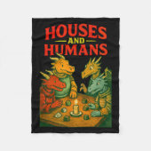 Houses And Humans Gaming Funny Rpg Gamer Men Boys Fleecedecke (Vorderseite)