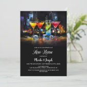 Housewarming Cocktail Party Einladung (Stehend Vorderseite)