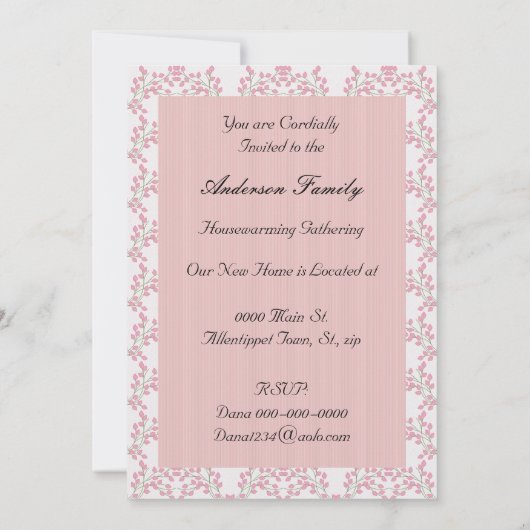 Housewarming-Einladung Einladung (Rückseite)