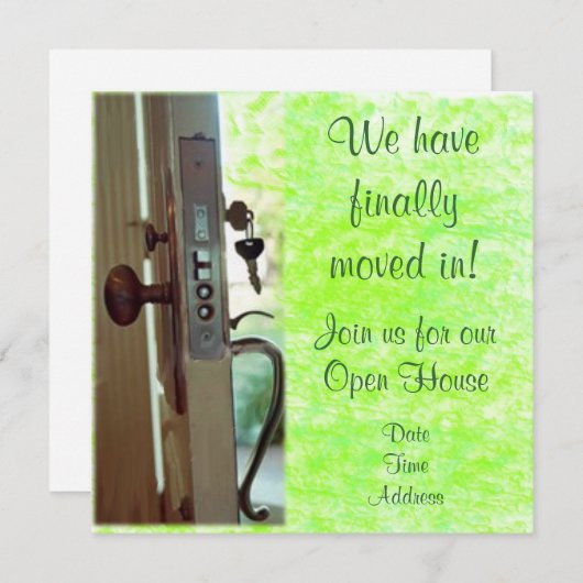 Housewarming-Einladung oder Mitteilung Einladung (Vorne/Hinten)