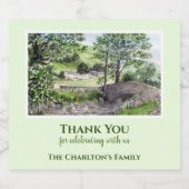 Housewarming Farmhouse Thirlmere Lake District UK Schaumweinetikett (Einzelnes Label)