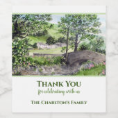 Housewarming Farmhouse Thirlmere Lake District UK Weinetikett (Einzelnes Label)