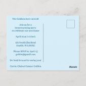 HOUSEWARMING Floral Bouquet Neue Zuhause Adresse N Postkarte (Rückseite)