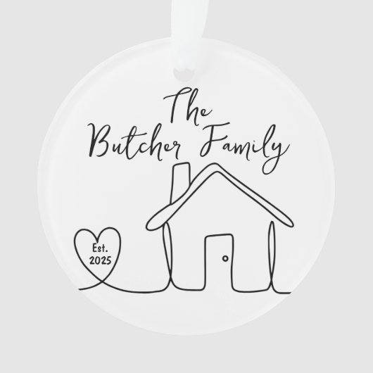 Housewarming gift, New Home, Personalized Gift Ornament (Vorderseite)