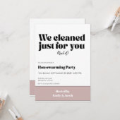 Housewarming Invitation • Funny New Home Party Inv Karte (Vorderseite/Rückseite Beispiel)