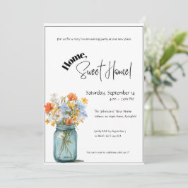 Housewarming Invitation • Home Sweet Home Floral Einladung