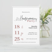 Housewarming Invitation • Modern New Home Party In Einladung (Stehend Vorderseite)