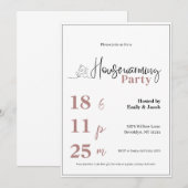 Housewarming Invitation • Modern New Home Party In Einladung (Vorne/Hinten)