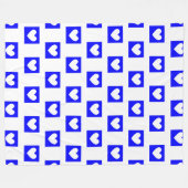 Housewärming Neues Zuhause Blue Hearts Muster Fleecedecke (Vorderseite (Horizontal))