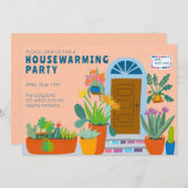 HOUSEWARMING NEUES ZUHAUSE-farbiges Party an der V Einladung (Vorne/Hinten)