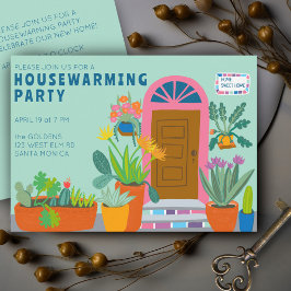 HOUSEWARMING NEUES ZUHAUSE-farbiges Party an der V Einladung