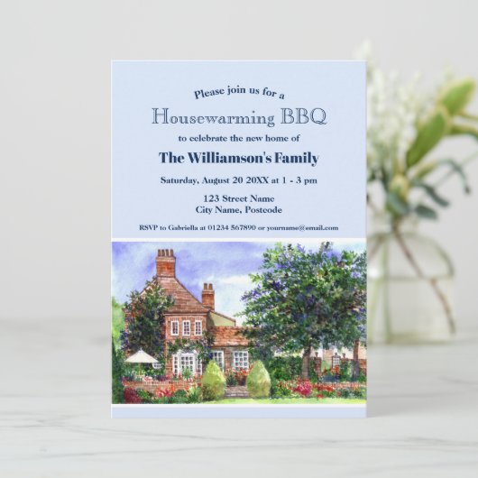 Housewärming New Zuhause Manor House York England Einladung (Stehend Vorderseite)
