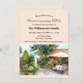 Housewärming New Zuhause Terrace of Manor House Yo Einladung (Vorne/Hinten)