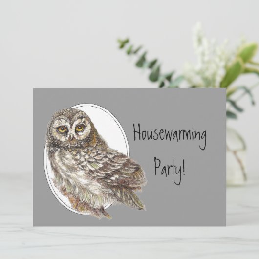 Housewärming Party Custom Einladung mit Schüssel (Stehend Vorderseite)