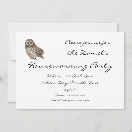 Housewärming Party Custom Einladung mit Schüssel (Rückseite)