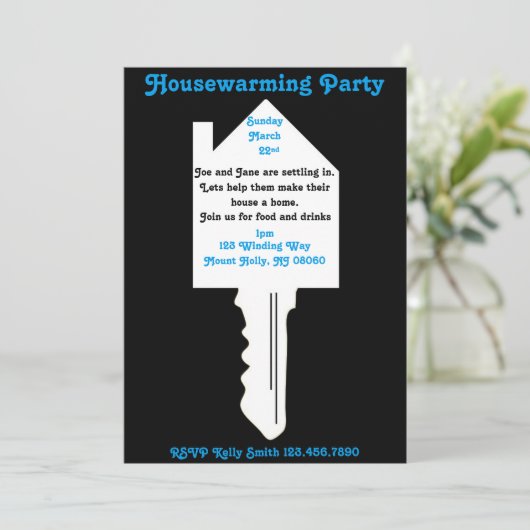 Housewarming-Party Einladung (Stehend Vorderseite)