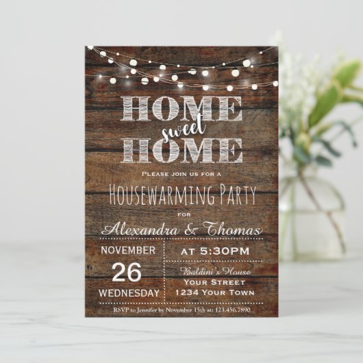 Housewarming-Party Einladung (Stehend Vorderseite)