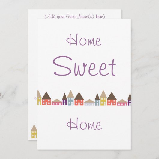 Housewarming-Party Einladung (Vorne/Hinten)