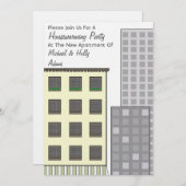 Housewarming-Party Einladung - neue Wohnung (Vorne/Hinten)