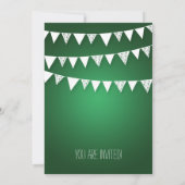 Housewarming-Party-Herzen, die Grün mit dem Kopfe Einladung (Rückseite)