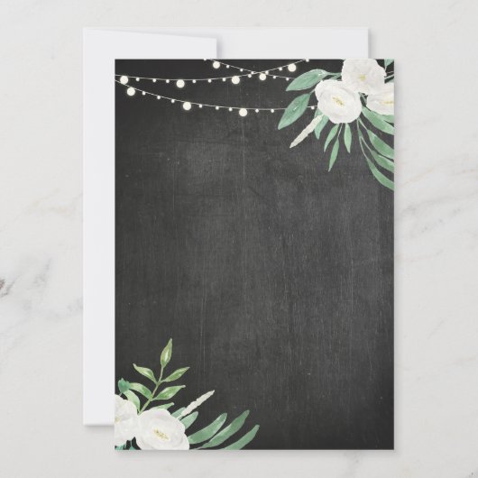 Housewarming-Party-Kreide-rustikales neues Zuhause Einladung (Rückseite)