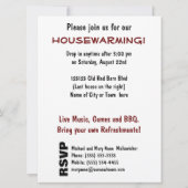 Housewarming-Party - neues Land-Zuhause Einladung (Rückseite)