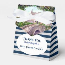 Housewärming Stone Bridge Aquarellmalerei Geschenkschachtel