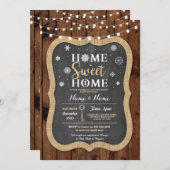 Housewärming Sweet Zuhause Weihnachtsfest einladen Einladung (Vorne/Hinten)