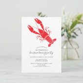 Housewärmung Meeresfrüchte Koch Krausefisch Party Einladung (Stehend Vorderseite)