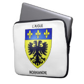 Housse de laptop blason de L'Aigle en Normandie Laptopschutzhülle (Vorderseite Links)