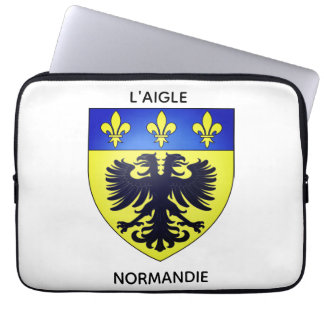 Housse de laptop blason de L'Aigle en Normandie Laptopschutzhülle