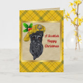 Houston Abzeichen & Tartan Personalisierten Weihna Karte (Gelbe Blume)