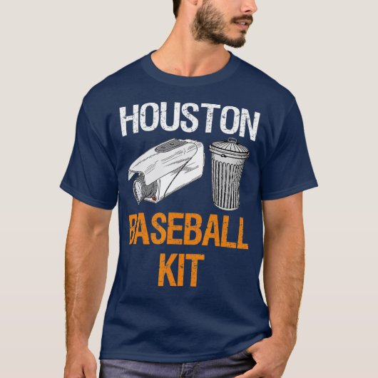 Houston Baseball Camera and Trash Can Gag for T-Shirt (Vorderseite)