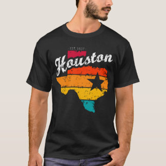 Houston Baseball Rücken Retro Astro Strip T-Shirt