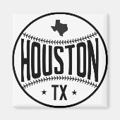 Houston Baseball Themed Magnet (Vorne)