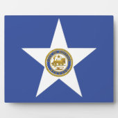 Houston City Flag Plaque Fotoplatte (Vorderseite)