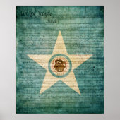 Houston City Flag Poster (Vorne)