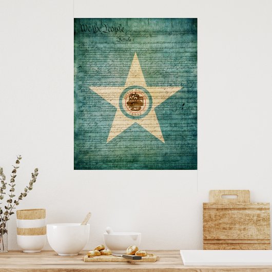 Houston City Flag Poster (Küche)