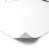 Houston City Kartographie Karte Poster (Ecke)