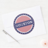 Houston City Pride Emblem – American Identity Runder Aufkleber (Umschlag)
