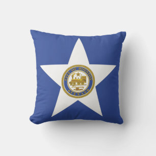 Houston City, Texas, Flag American MoJo Pillow Kissen