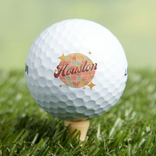 Houston City Texas Retro Golf Resort Golfball